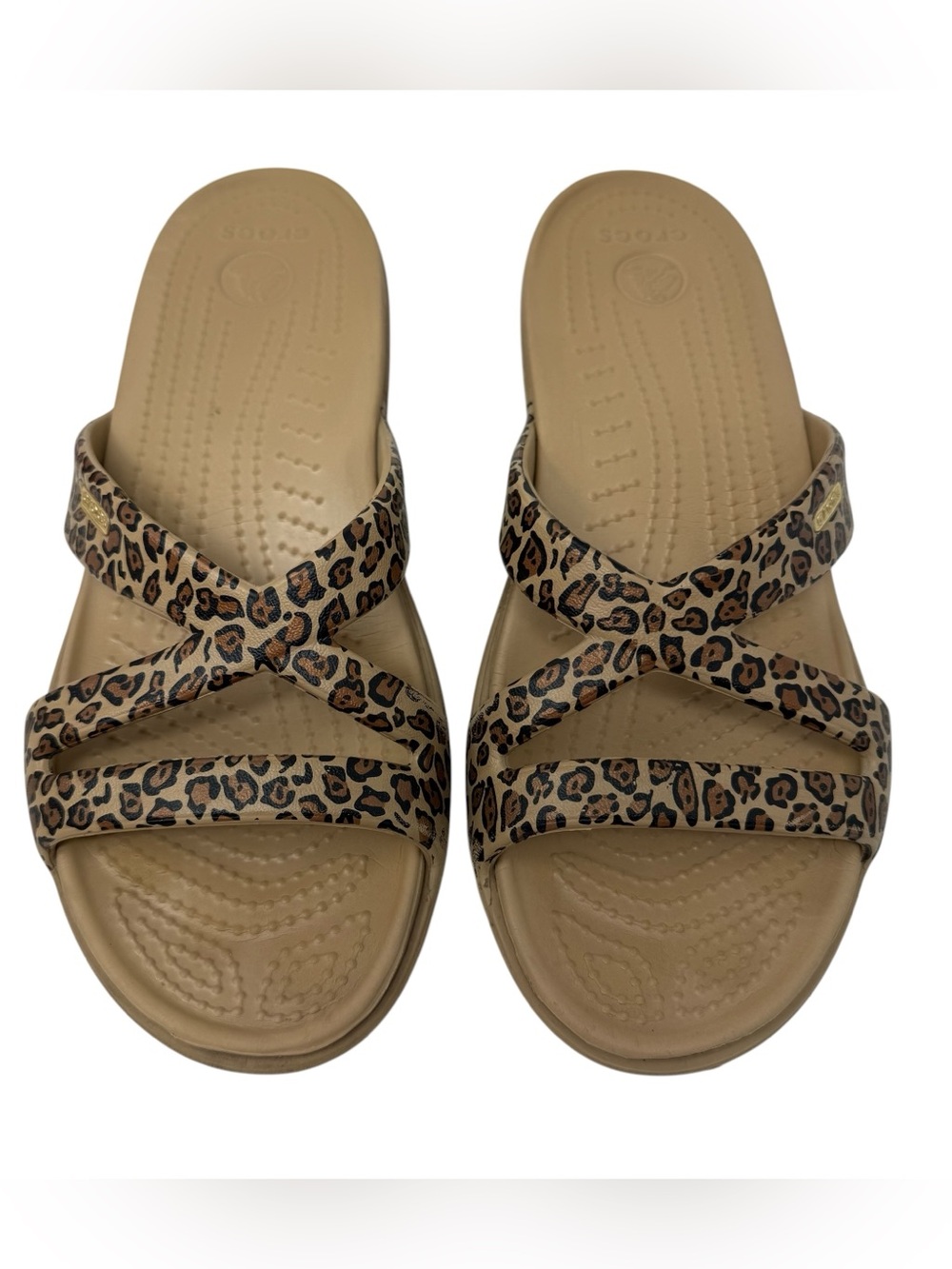 Crocs Patricia II Women’s Size 9 Leopard Cheetah Print Sandals comfort shoes